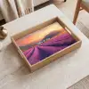 Lavendelveld - Quote - Zonsondergang Dienblad Rechthoek middel -sfeer1