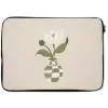 Vaas - Geruit - Bloem - Groen laptophoes neopreen klein -zkaufland3dotto