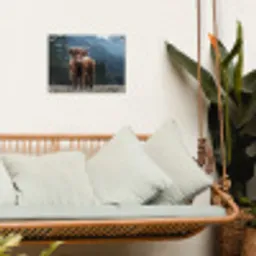Hooglander in de Bergen tuinposter los doek klein -sfeer7