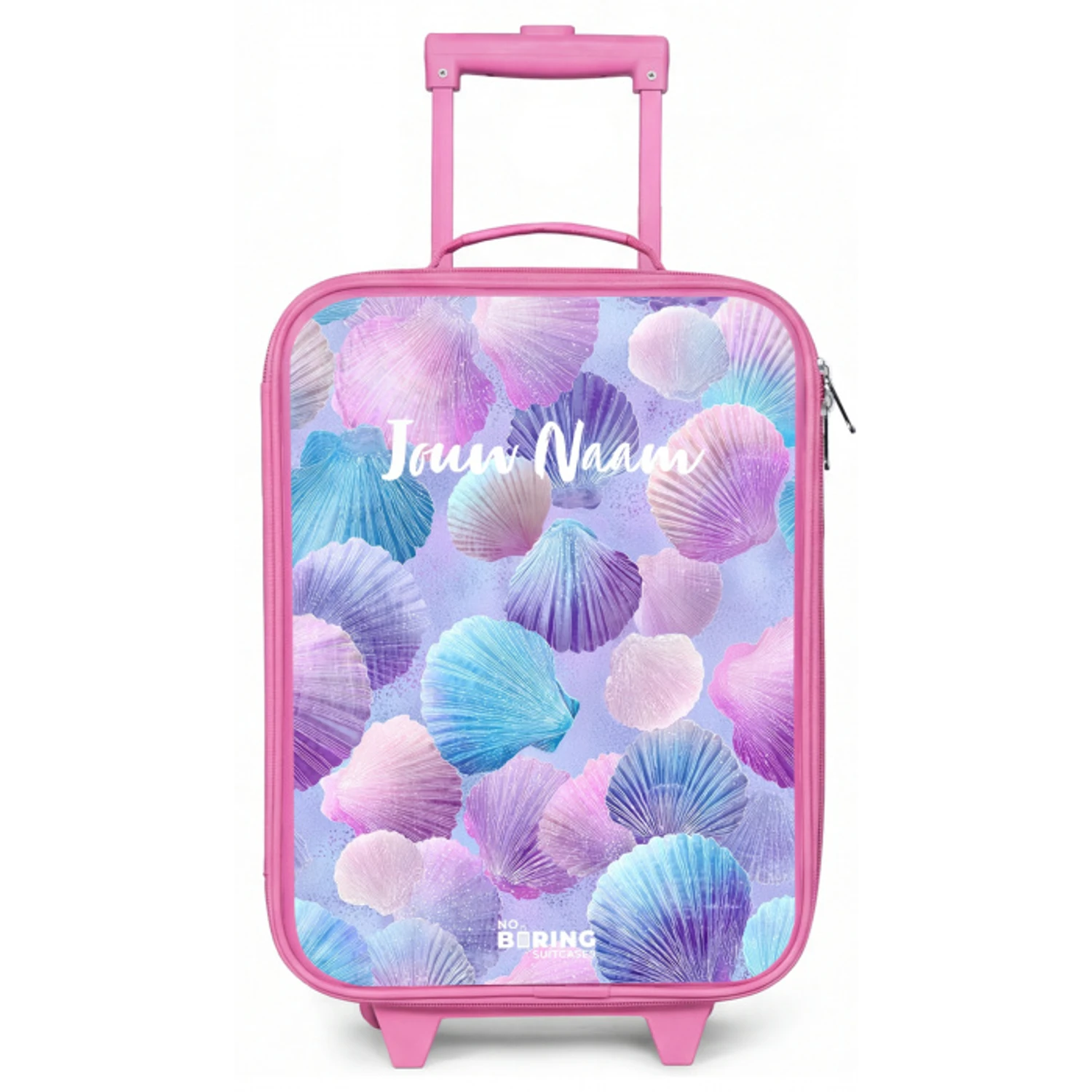 Gekleurde schelpen op een paarse achtergrond Kinderkoffer - Roze klein -zz3dotto