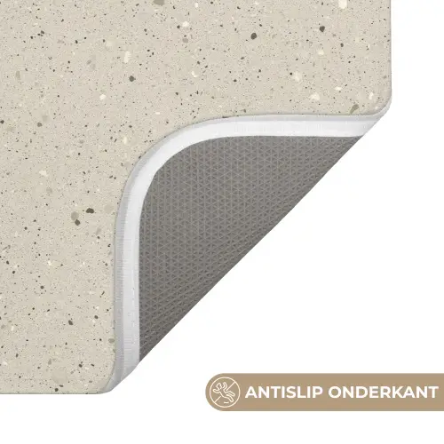 Lichtbeige - Terrazzo - Grijs Badmat klein 997 -USP_AntislipNL