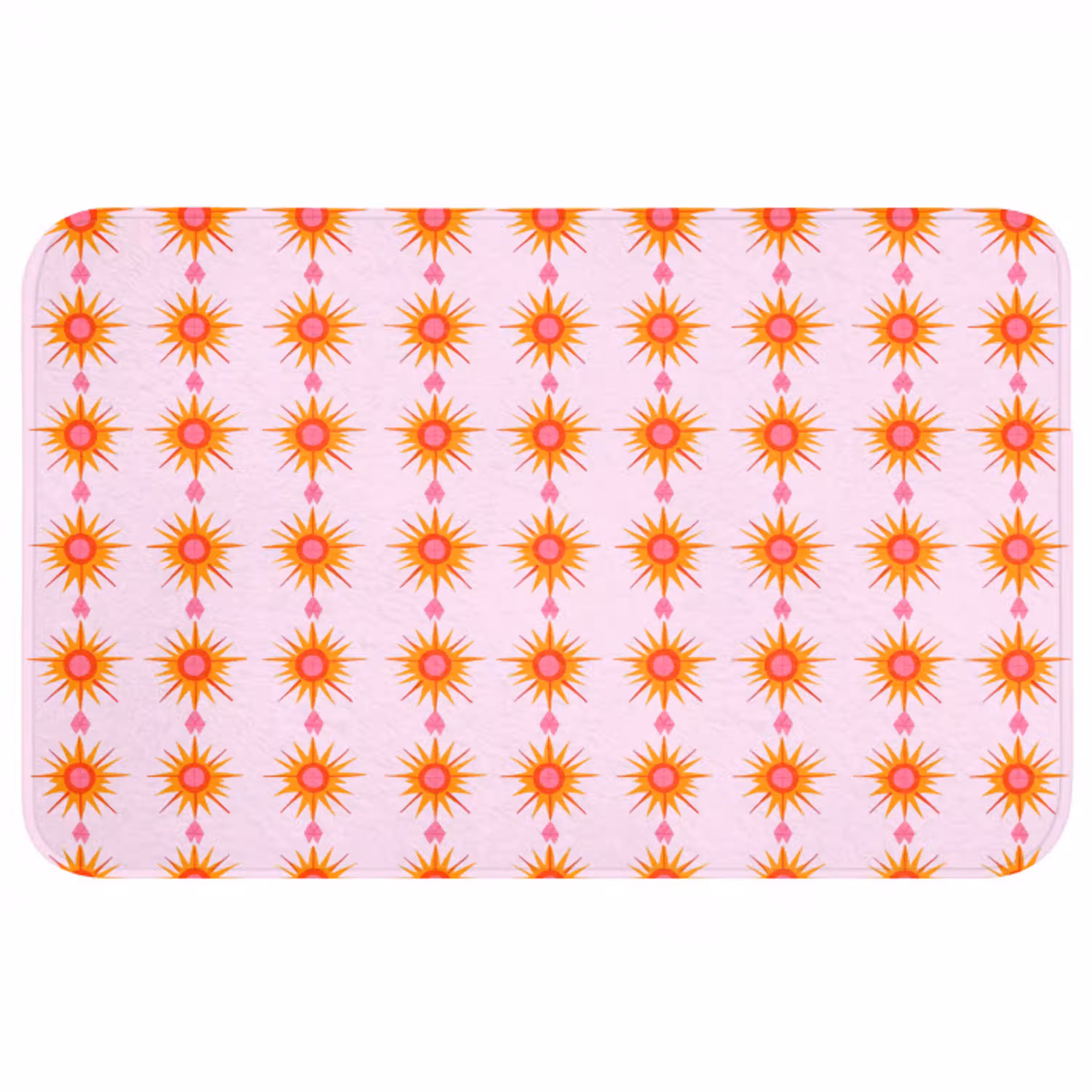 Zon - Motief - Roze Badmat middel 997 -3d