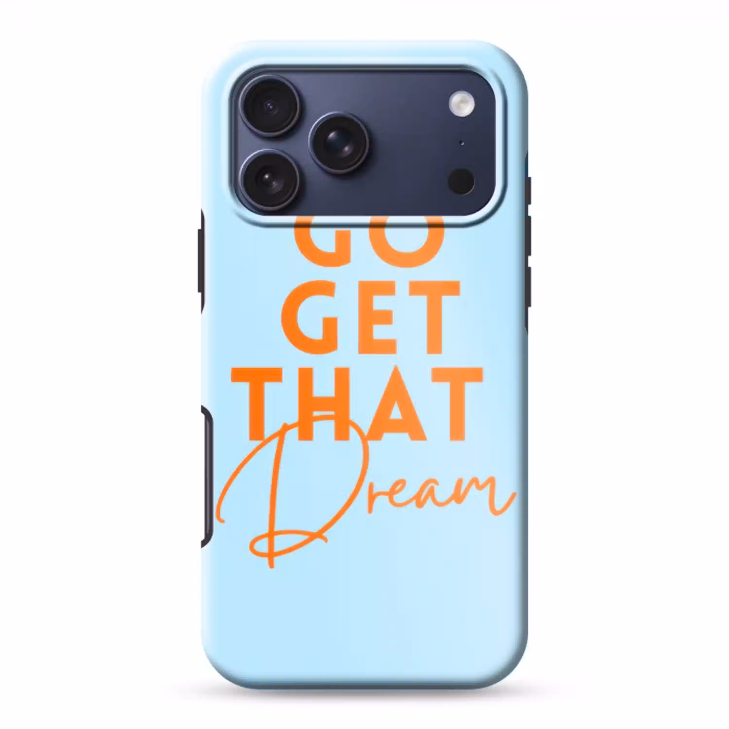 Blauw - Oranje - Tekst Toughcase MagSafe Apple iPhone 17 Pro Max klein -3d