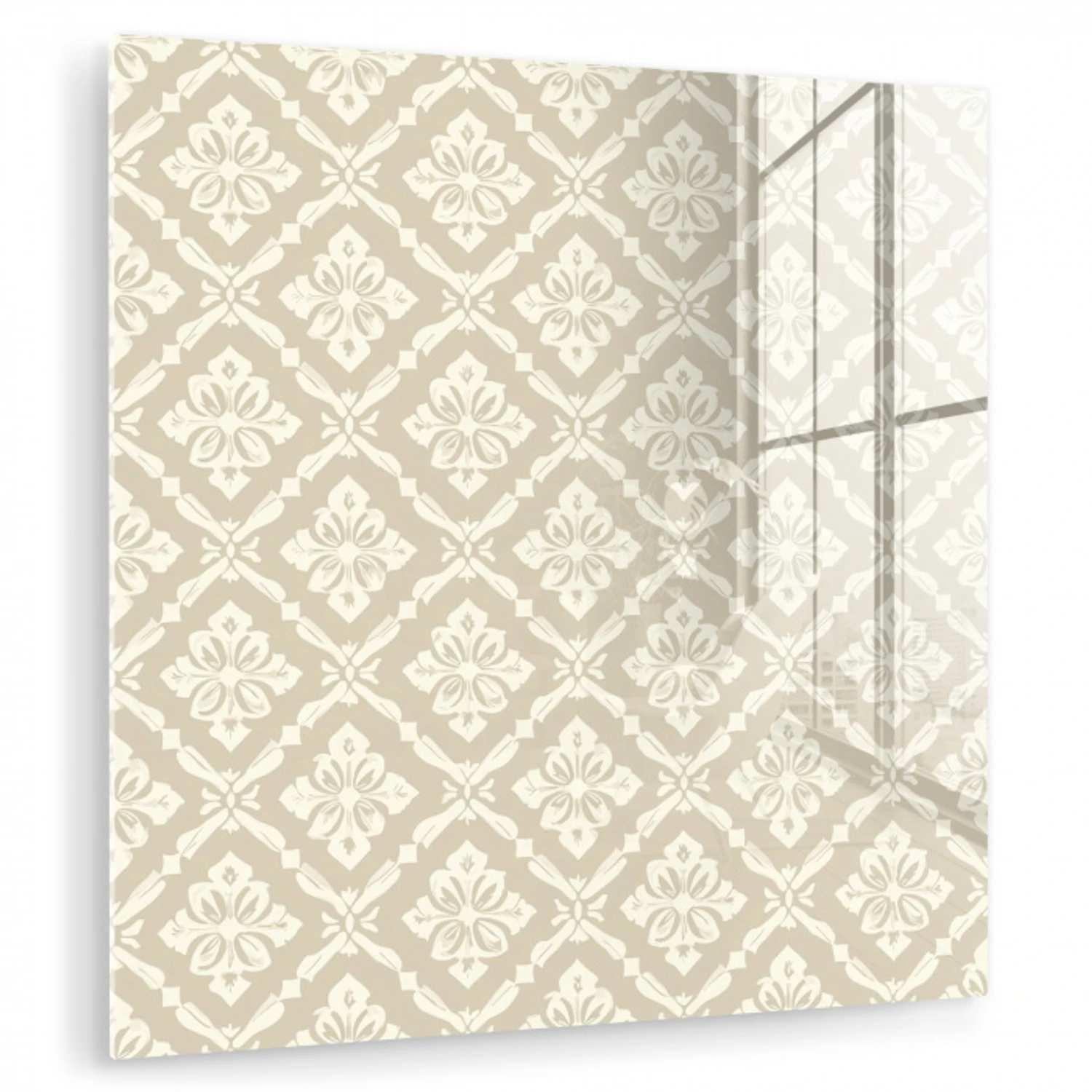 Floraal - Ornament - Beige plexiglas 5mm klein 11 -zzzproduct_nieuw