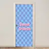 Sweet dreams - Vierkanten - Roze - Blauw deurposter klein -3d_beige