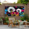 Street Art - Kleurrijk - Muur Tuinposter op houten frame 2 cm dik xxl -sfeer3