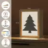Kerstboom - Zwarte kerstboom - Boom - Japandi Light Box met kabel (Tafellamp) klein -USP_NL