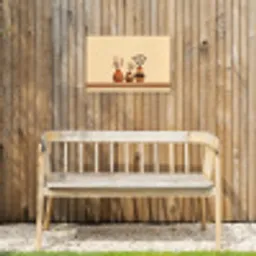 Vazen - Bloemen - Bladeren - Minimalistisch Tuinposter op houten frame 2 cm dik klein -sfeer4