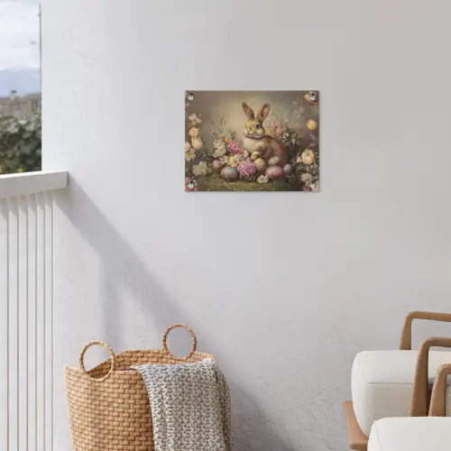 Haas - Stilleven - Bloemen tuinposter los doek klein -sfeer8
