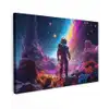 Ruimte - Astronaut - Neon - Sterren canvas 2cm klein -z3d