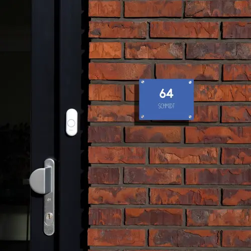 Kobaltblauw - Modern Naambord Rechthoek middel -sfeer1-rechthoek-S