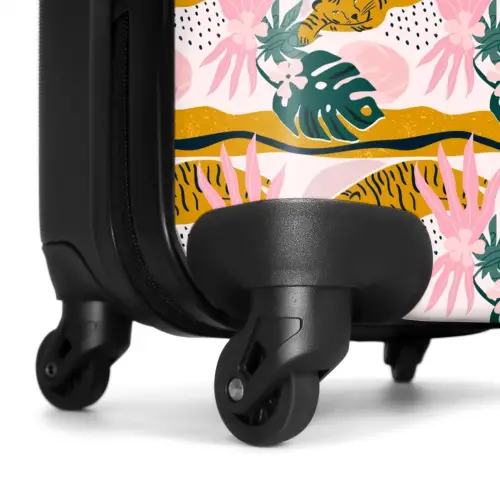 Tropisch tijgerpatroon NBS - Handbagage koffer - Kinderen Unisex middel -wiel