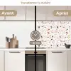 Terrazzo - Patroon - Kleurrijk keuken achterwand 2 middel 871 -voor-na2_FR