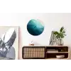 Zee - Silhouet - Abstract - Blauw Wandcirkel aluminium klein -kantoor