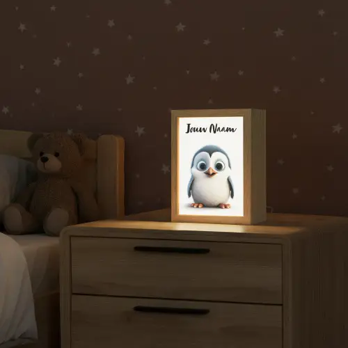 Pinguïn - Dieren - Meisjes - Kind - Jongens Light Box met kabel (Kinderlampje) klein -sfeer1_kind