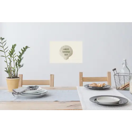 Schelp - Quote - Groen Muursticker klein -eettafel