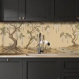 Kraanvogels - Water - Beige keuken achterwand 2 middel -sfeer1
