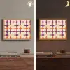 Modern - Patroon - Kleurrijk Light Box met batterij (Wandlamp) middel 907 -sfeer3