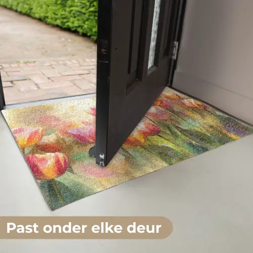 Tulpen - Sprookjesachtig - Kleurrijk Deurmat klein -USP_NL