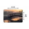 Brug - Mist - Bomen - Water Placemat vinyl groot -specs