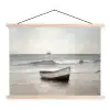 Roeiboot - Zee - Horizon textielposter latten blank klein -3d