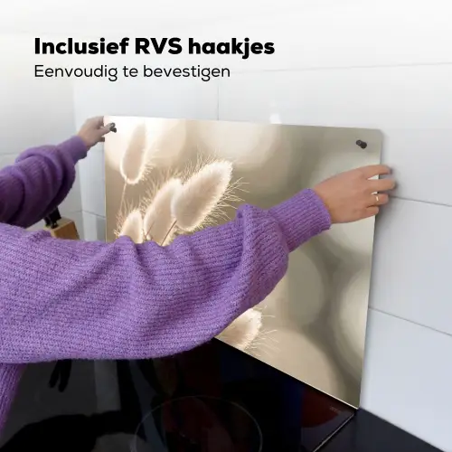 Hazestaartgras - Wit - Zonlicht Inductie beschemer met haakjes klein -ky-ophangen-nl
