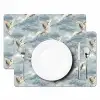 Wolken - Kraanvogels - Blauw Placemat vinyl groot 368 -zzsfeer2_Kitchenyeah-website