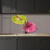 Planten - Anthurium - Groen - Roze keuken achterwand 2 middel -sfeer1