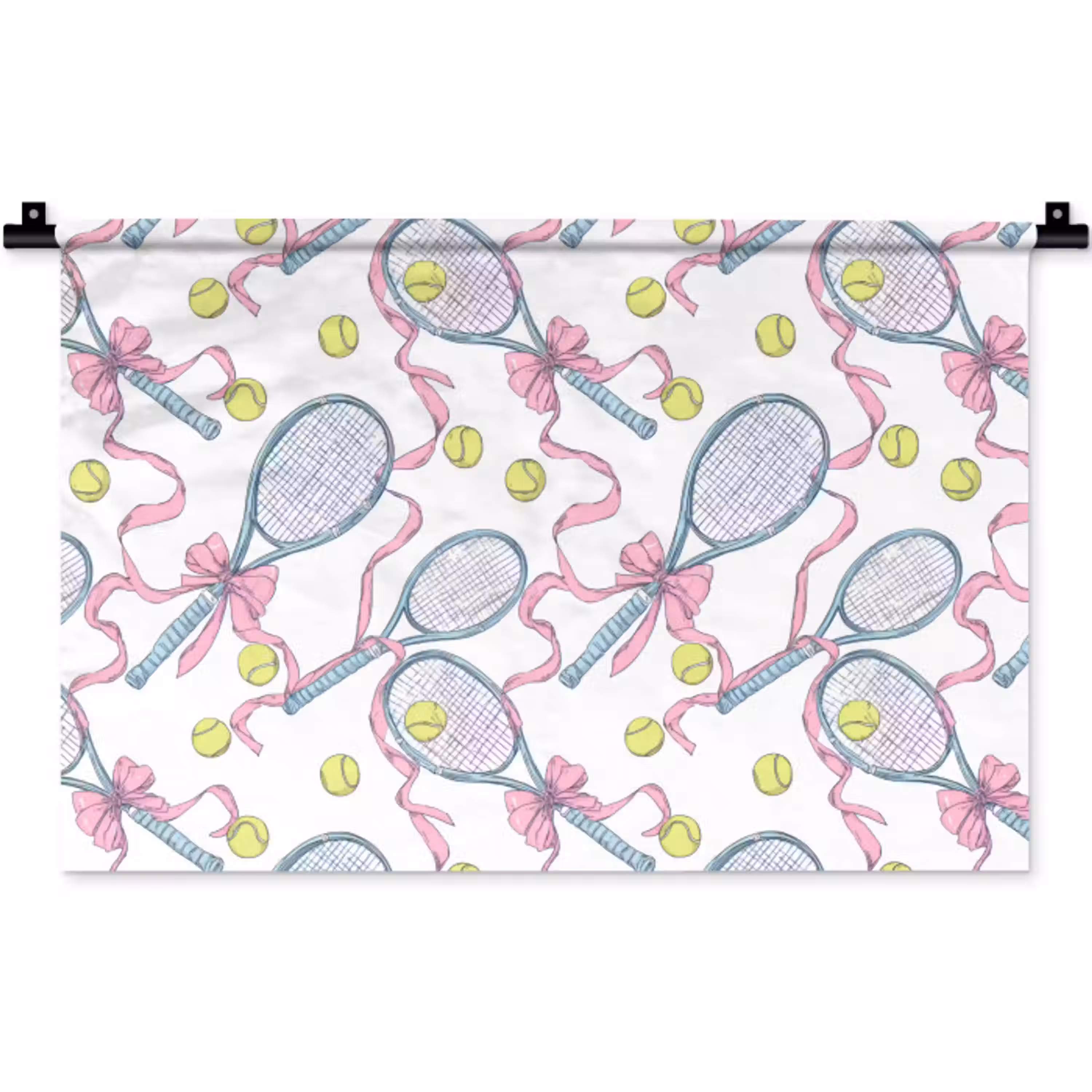 Tennis - Strikken - Kleurrijk Wandkleed katoen klein 269 -zz3d