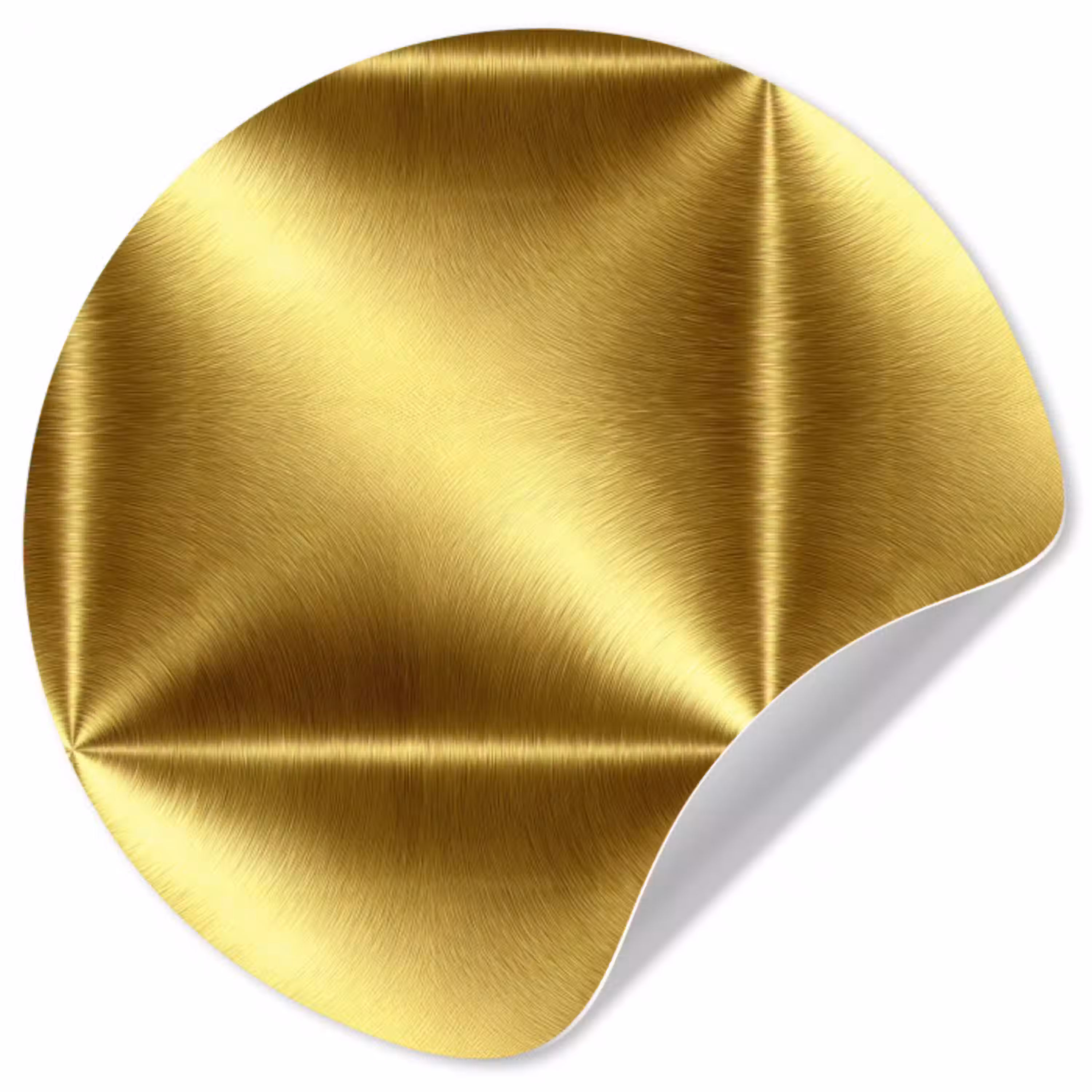 Textuur - Geborsteld Goud - Industrieel - Metallic Wandcirkel behangsticker klein 186 -3d