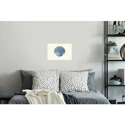 Ribbels - Blauw - Schelp Muursticker klein -slaapkamer