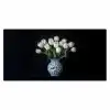 Wit - Bloemen - Tulpen - Vaas Muismat XXL klein -3d_leeg