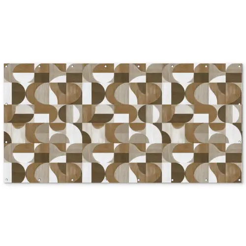 Abstract - Retro - Bruin Balkonbeschermer Duitsland klein 596 -zz_3d