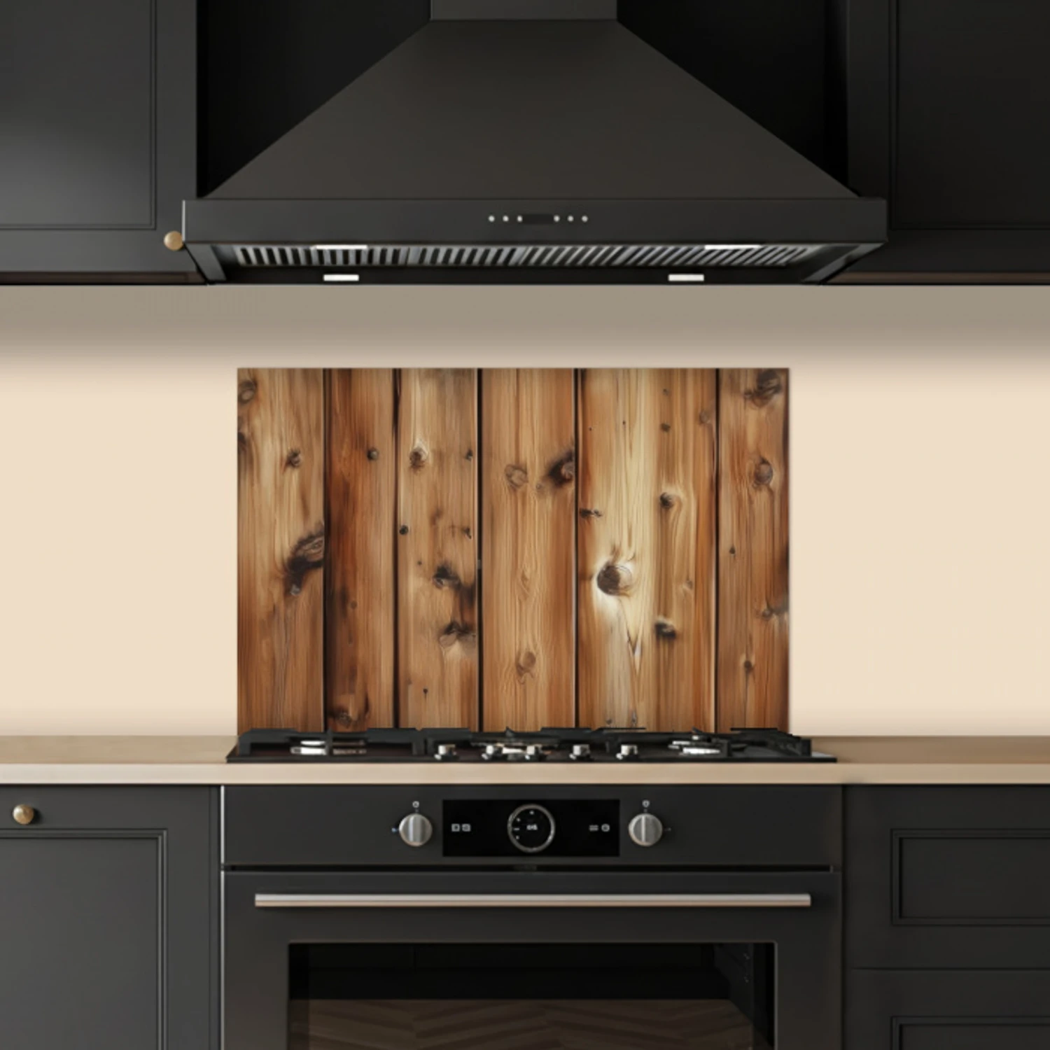 Hout - Planken - Bruin keuken achterwand spatscherm klein -sfeer1