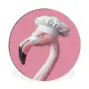 Flamingo - Roze - Koksmuts - Vogel Wandcirkel aluminium klein -3d