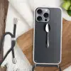 Zilver - Metaal - Lepel Hoesje iPhone 16 Pro Max met koord klein -sfeer4