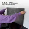 Structuur - Cement - Beton - Grijs - Vintage Inductie beschemer met haakjes klein -ky-ophangen-nl