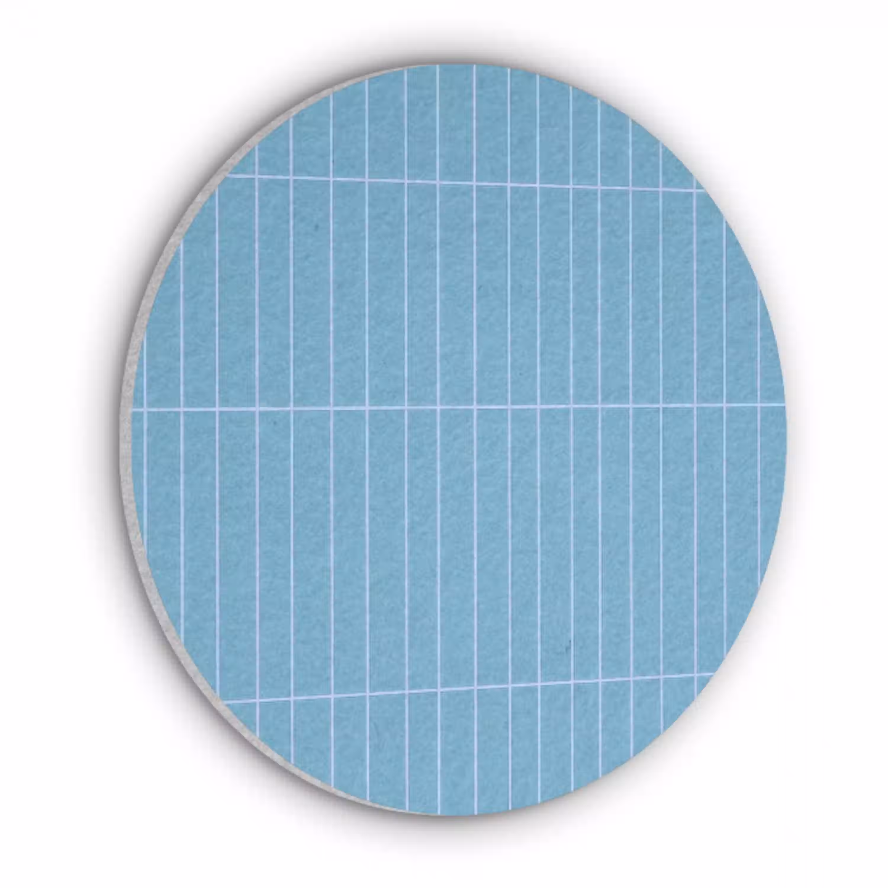 Tegel - Langwerpig - Patroon - Blauw Akoestische PET Vilt - Rond klein 838 -3d