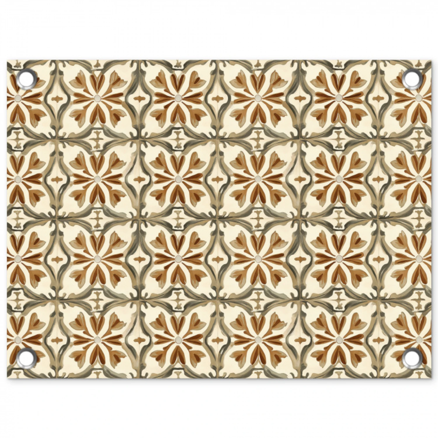 Siertegel - Patroon - Bruin tuinposter los doek klein 239 -3d