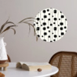 Grafisch - Modern - Zwart Wandcirkel behangsticker klein 186 -sfeer3