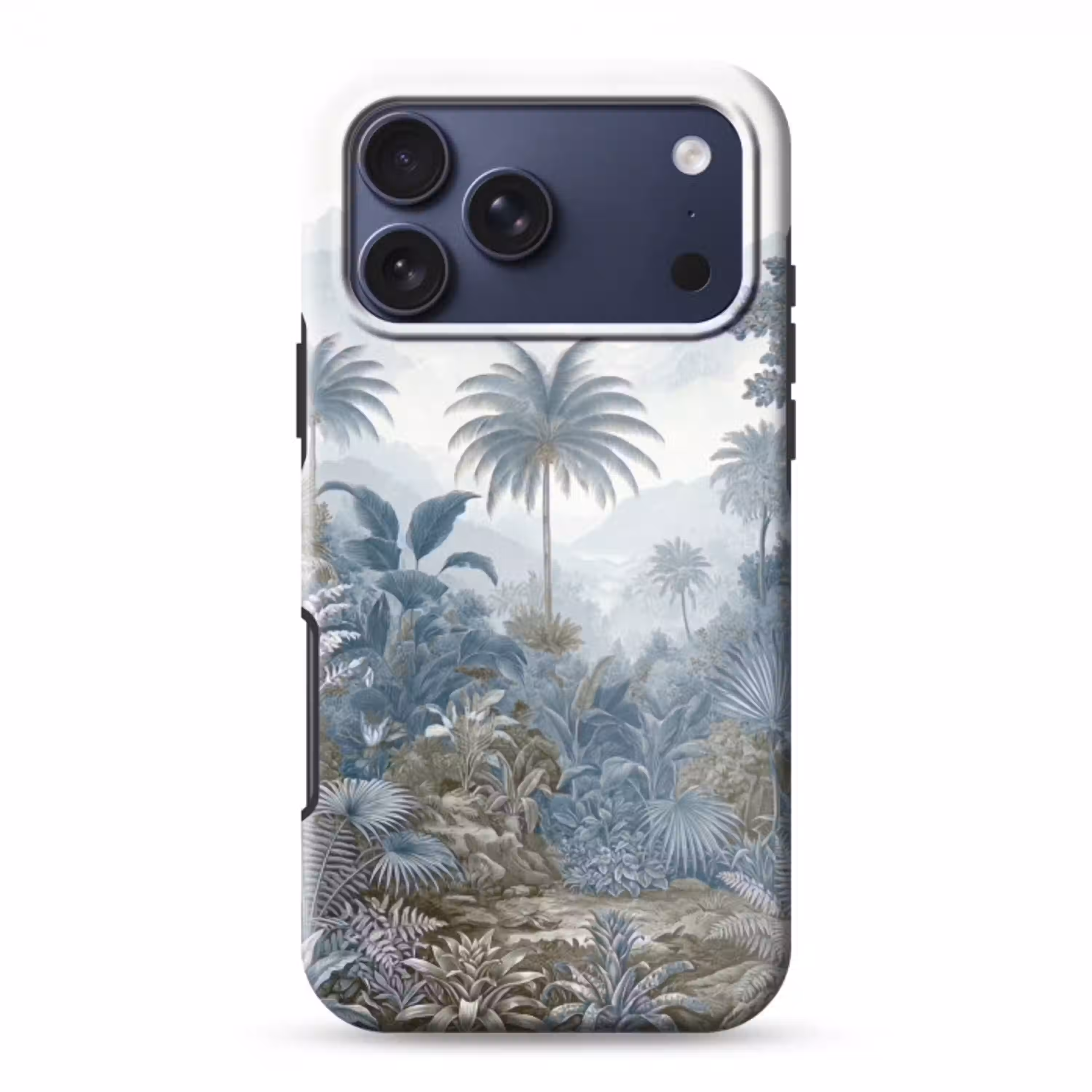 Jungle - Modern - Blauw - Groen Toughcase MagSafe Apple iPhone 17 Pro Max klein -3d
