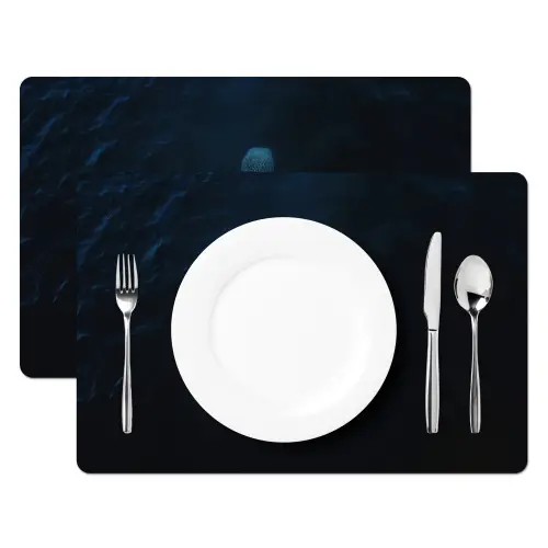 Oceaan - Walvishaai - Donkerblauw - Vlekken Placemat vinyl groot -zzsfeer2_Kitchenyeah-website