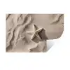 Strand - Zeester - Zand - Beige Muursticker klein -3d
