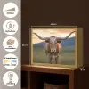 Longhorn - Landschap - Zonsondergang Light Box met batterij (Wandlamp) middel -USP_websiteoverzichtNL