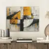 Geel - Abstract - Modern - Vormen PET vilt klein -sfeer1