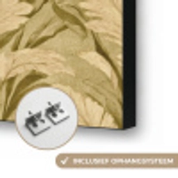 Palmbladeren - Klassiek - Groen Textielframe zwart klein 947 -USP_ophangsysteemNL
