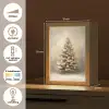 Kerst - kerstboom - Sneeuw - Art Light Box met kabel (Tafellamp) klein -USP_NL