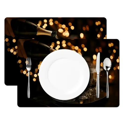 Lichter - Champagner - Gläser Placemat vinyl groot -zzsfeer2_Kitchenyeah-website