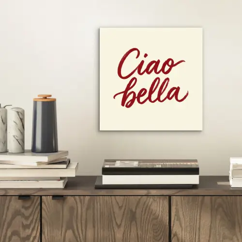 Ciao bella - Rood - Wit - Minimalistisch aluminium wit klein -sfeer1
