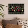 Kerstballen - Rood - Hulsttakken - Patroon canvas 2cm klein -sfeer1